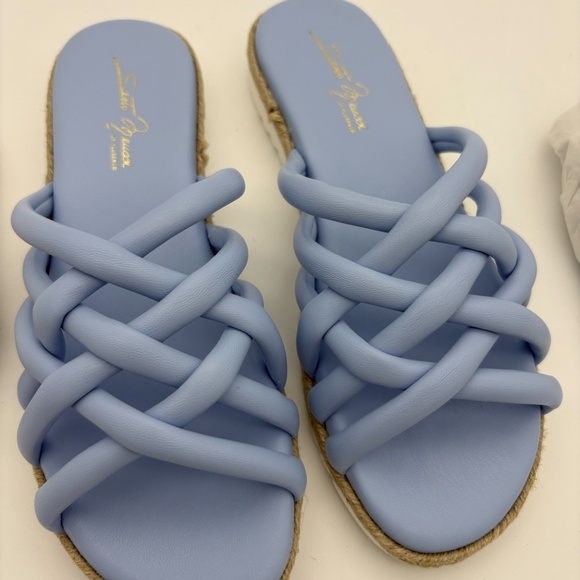 NWT Sesto Meucci of Florence Cielo Serena Soft Light Blue Sandals; Size 7 - Picture 1 of 10